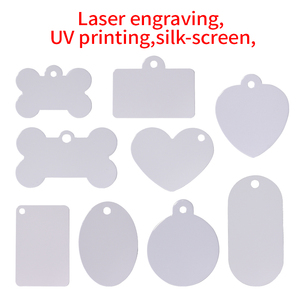 Logotipo personalizado Grabado láser Impresión UV Pantalla de seda Sublimación en blanco Identificación de mascotas Código QR Etiquetas de perro de aluminio de doble cara - Product Image 4