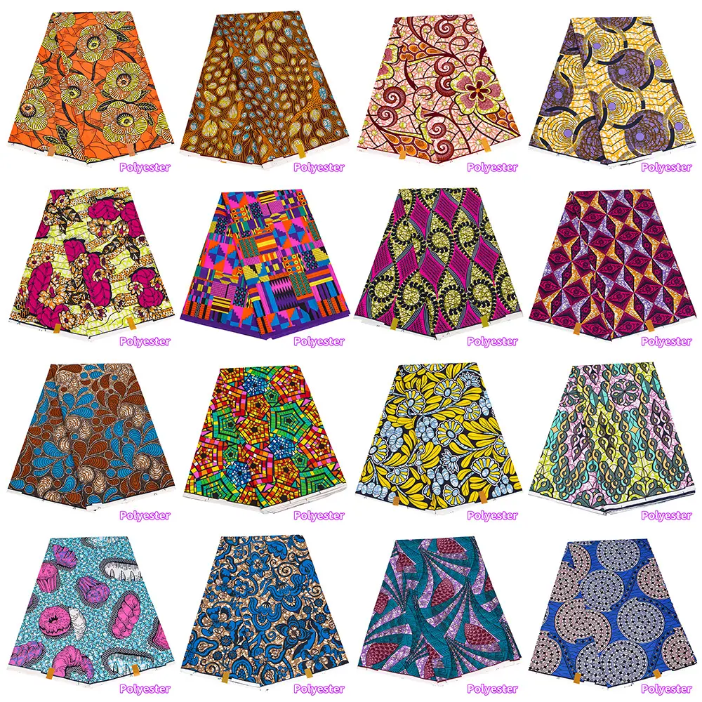 Personnaliser le stock de tissu pour robe africaine Calico Tissu africain batik double face Vente en gros Prix le moins cher