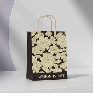 Sacs en papier pour emporter, durables, recyclables, avec logo personnalisé, pour la restauration rapide, sacs à café, sacs en papier kraft blanc et brun, sacs de shopping en coton - Product Image 6