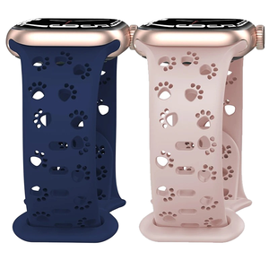 Correa de Reloj con Diseño Tallado Hueco, Dibujos Animados para Niñas, Bonita Garra del Diablo, 38 mm, 44 mm, Silicona, Cierre de Mariposa - Product Image 1