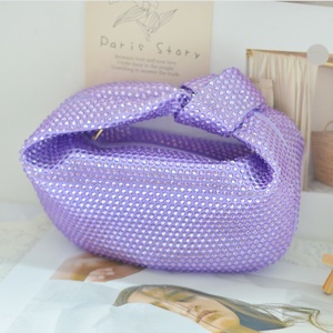 Bling Knotted Handbag for Women Crystal Dumpling <strong>Bag</strong> Full <strong>Glitter</strong> Diamond Evening Clutch Luxury Rhinestone Hobo Party <strong>Bag</strong> - Product Image 5