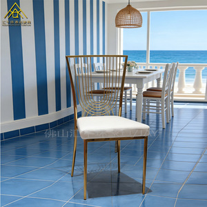 Hotel <b>Chair</b> Stainless Steel Electroplated Gold Stackable Indoor Dining <b>Chair</b> For Hotels Banquets Weddings Restaurants Clubs - Product Image 4
