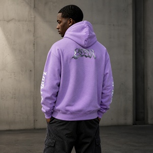 Fabricante de Sudaderas con Capucha 100% Algodón, Sudaderas Cortas de Gran Tamaño, Unisex, Personalizadas, con Diseño Desgastado y Pedrería para Hombre - Product Image 2