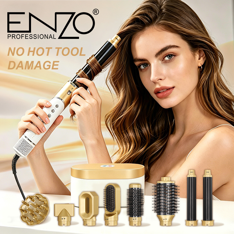 ENZO EN-755 Salon 8 in 1 High Speed Hair Dryer, Curling Iron