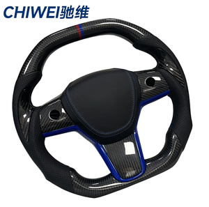 Volant en fibre de carbone pour <span class=keywords><strong>Tesla</strong></span> <span class=keywords><strong>Model</strong></span> 3/Y/<span class=keywords><strong>Model</strong></span> S/<span class=keywords><strong>X</strong></span> avec fonction de chauffage et logo personnalisé - Product Image 3