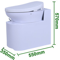 Toilette extérieure pour camping-car, toilette biodégradable pour le camping, toilette à séparation humide et sèche