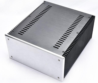 BRZHIFI OEM 2412B boîtier de haut-parleur vide en extrusion d'aluminium personnalisé dissipateur de chaleur boîtier d'amplificateur de classe B