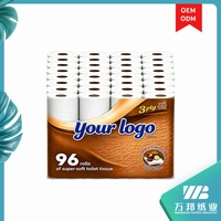 Papier toilette ultra doux, épaisseur 3 plis, doux pour la peau, haute absorption d'eau, papier hygiénique pour la maison et l'hôtel