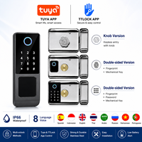 Cerradura Inteligente para Puerta de Aluminio con Certificación IP65, Huella Dactilar, Contraseña, Llave RFID, Almacenamiento en la Nube a través de la Aplicación Tuya TTLock, Control Remoto