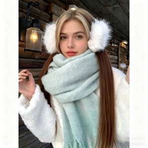 وشاح جديد للنساء بالجملة وشاح قصير الخريف والشتاء دافئ الرقبة محبوك وشاح تنوعا - Product Image 3