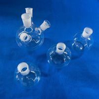 Flacon en verre de quartz transparent personnalisé, récipient de laboratoire à haute stabilité et résistance à la corrosion