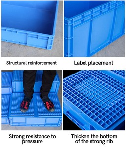 Caisses en plastique conformes aux normes européennes ODM avec couvercle, support pour couleurs et logos personnalisés - Product Image 6