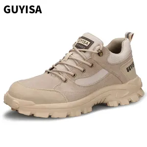 GUYISA新设计安全鞋皮鞋柔软安全舒适男士男女皆宜橡胶外底安全工作鞋