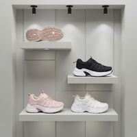 Chaussures de course décontractées pour femmes 2025 personnalisées de haute qualité, à la mode, à semelle épaisse, à lacets, amortissantes, style urbain, souples