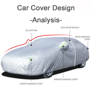 Chất Lượng Cao Dày Bạc Chống Mưa Đá Xe Bao Gồm Cho Xe Ô Tô Phổ Quát Cơ Thể Bảo Vệ Bìa Ngoài Trời - Product Image 4