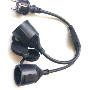 Cable de Extensión Cee a Iec de 16 A, 2 Tomas de Corriente, Cable de Alimentación Tipo Y con Cable de Cobre - Product Image 1