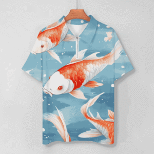 Cremallera para hombre para Polos Ajuste relajado Tela de punto transpirable Sólido/Estampado a rayas/Bordado Decoración XL Tamaño Liso teñido - Product Image 1