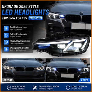 Para <span class=keywords><strong>BMW</strong></span> Serie 3 F30 <span class=keywords><strong>F31</strong></span> F35 F80 2013-2019 2026 Tipo LED Completo Bi-LED Lente de Doble Haz Conjunto de Reemplazo de Faro Delantero - Product Image 2
