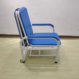 Silla de apoyo médica Ke Ming, silla plegable reclinable para hospital, hogar u oficina, de uso individual, con estructura metálica, color azul. - Product Image 4