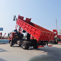 Camion chargeur de grumes avec grue articulée 6T, moteur/pompe/engrenage/moteur électrique, hauteur de levage 13m pour la manutention du bois et des grumes