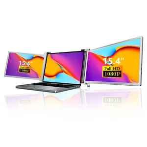 Monitor LCD de gran tamaño de fábrica de 15,4 pulgadas USB C Pantalla triple USB C monitor de pantalla externa portátil