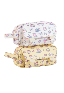 Sac de voyage portable pour maquillage et papeterie, grande capacité, haute qualité, motif dessin animé, pour étudiantes, en toile, très vendu - Product Image 2