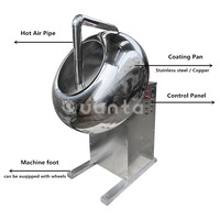 Machine d'enrobage automatique de sucre Casserole d'enrobage d'amande gommeuse de bonbons chocolat arachide avec système de pulvérisation