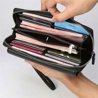 Contoh Gratis dompet panjang clutch multifungsi modis desain baru terlaris untuk pria grosir