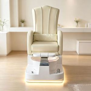 Chaise de pédicure multifonctionnelle pour salon de manucure, inclinable et réglable, avec spa pour les pieds et massage - Product Image 4