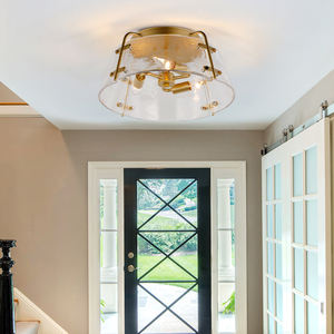 Venta al por mayor de fábrica, lámpara colgante de cristal de latón de estilo nórdico, restaurante, cafetería, cocina, lámparas de cristal modernas - Product Image 4