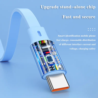 Câble Micro USB Télescopique 3-en-1 1.2M Ligne de Chargeur Rapide 6A pour Appareils IOS et Smart USB 100W Power Type-C Cable