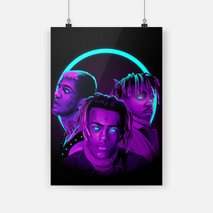 Áp Phích RIP Juice Wrld XXXtentacion Lil Peep Tranh Vải Bố Tranh Treo Tường Nghệ Thuật Trang Trí Phòng Khách Phòng Ngủ Phòng Học In Trang Trí Nhà Cửa - Product Image 5