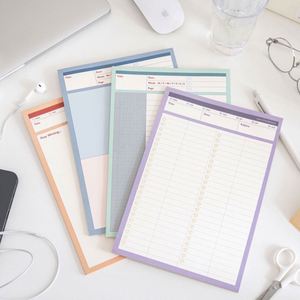 30 feuilles de planificateur hebdomadaire thermique assorties aux couleurs pastel, organiseur d'horaire scolaire avec sections Titre/Date pour l'école - Product Image 4