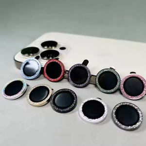 Pellicola Protettiva in Vetro Ultra HD 3D con Glitter per Obiettivo Fotocamera iPhone 16 Pro Max 17 Air 12 Mini - Product Image 6