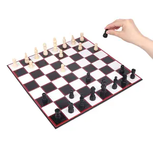 Wooden Folding Board Indoor Kids Adult Game Paper Baseboard Chess