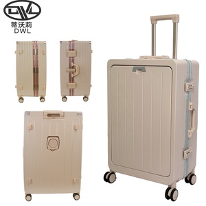 TSA lucchetto portabicchieri e portabicchieri Unisex medi ruote Spinner Zipperless <span class=keywords><strong>bagaglio</strong></span> con telaio in alluminio - Product Image 1