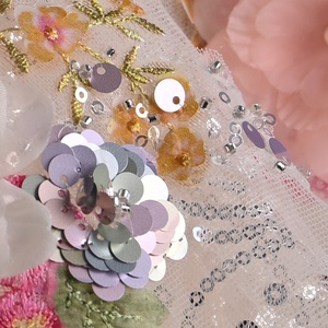 Abito da <span class=keywords><strong>Bambina</strong></span> con Fiori 3D e Paillettes, Elegante Vestito da Principessa per Compleanni e Celebrazioni - Product Image 3