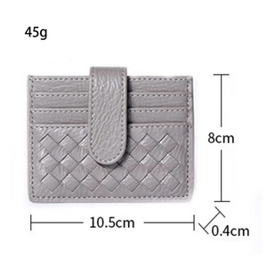 Factory Price <b>Slim</b> Fine Leather Unisex ID Credit <b>Card</b> Name Business Waterproof Portable <b>Card</b> <b>Holder</b> Wallet - Product Image 6