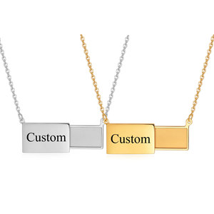 Collar con Colgante de Acero Inoxidable con Sobre Extraíble para Foto, Cadena de Clavícula de 4mm, Joyería para Uso Diario, Regalo - Product Image 1