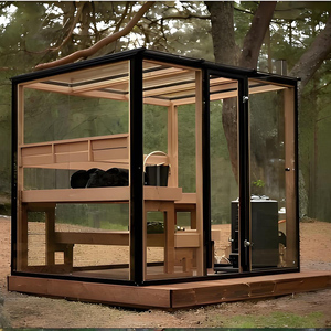 Personalizado 8/10/12mm vidrio templado transparente/Negro/espejo/esmerilado vista panorámica al aire libre <span class=keywords><strong>Solarium</strong></span> <span class=keywords><strong>Sauna</strong></span> habitación - Product Image 2
