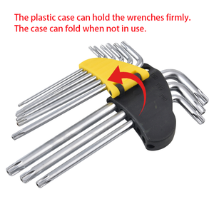 9 pcs produttore 4 5 6 8 mm strumento di riparazione di alta qualità pollici sae hardware metrico mano chiavi a <span class=keywords><strong>brugola</strong></span> torx personalizzate set di chiavi esagonali - Product Image 4