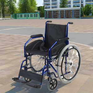 Silla de Ruedas Funcional y Cómoda de Acero Azul AOLIKE con Certificación CE e ISO, Precio de Fábrica, para Personas con Discapacidad - Product Image 4