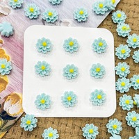 Anting-anting resin tiga dimensi multi-layer motif bunga Hibiscus dan Peony dua warna, aksesoris DIY buatan tangan yang dapat dipakai.