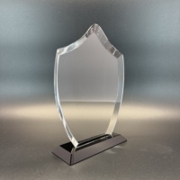 Approvisionnement d'usine Nouvelle combinaison noire et transparente Verre de cristal Plaque de verre de cristal Trophy Awards