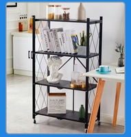 Étagère de rangement pliable en métal pour cuisine avec roulettes, étagère de rangement pour cuisine