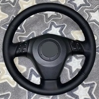 Penutup Roda Kemudi Mobil Kulit Anti Selip Jahitan Tangan Kustom untuk Mazda 3 Mazda 5 Mazda 6 2003-2009 Aksesori Mobil