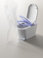 Meilleures ventes : Siège de toilette intelligent monobloc à capteur automatique, design moderne, avec chauffage du siège et drainage P-Trap/S-Trap