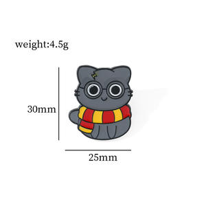 Dessin animé <span class=keywords><strong>lecture</strong></span> kitty drôle vilain course animal de compagnie dormir épingles de chat noir - Product Image 4
