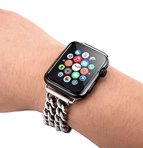 Bandas de repuesto de acero inoxidable para reloj, <span class=keywords><strong>pulsera</strong></span> de cadena vaquera de Metal para <span class=keywords><strong>Apple</strong></span> <span class=keywords><strong>Watch</strong></span> de 42mm y <span class=keywords><strong>38mm</strong></span> - Product Image 6