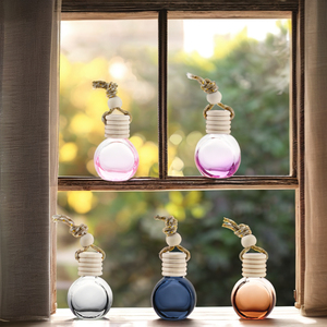 Hot bán 6ml 8ml 10ml12ml rỗng số lượng lớn thơm làm mát không khí treo tinh dầu xe khuyếch tán chai thủy tinh với nắp bằng gỗ - Product Image 5